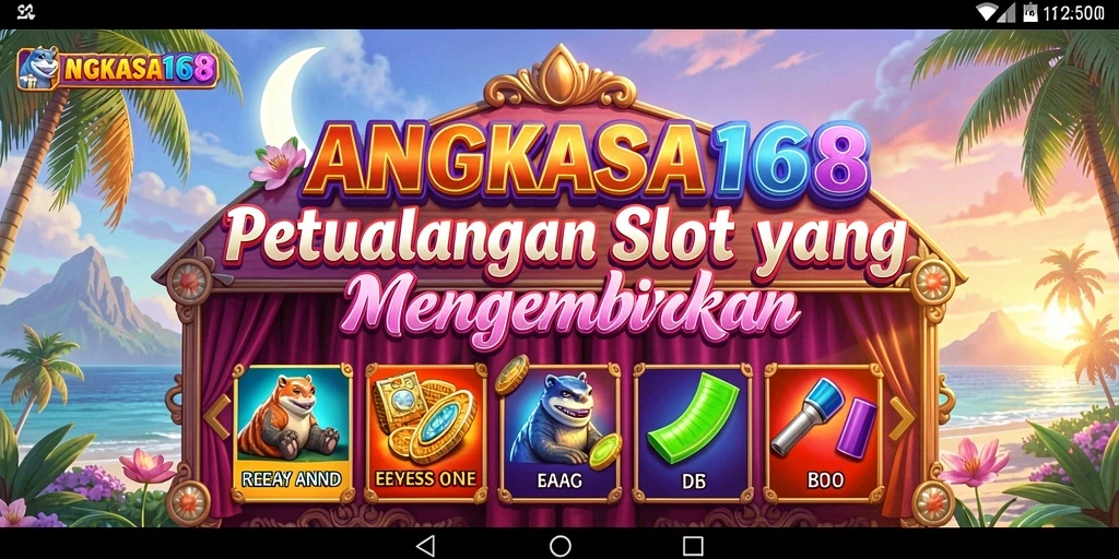 Tampilan gameplay menakjubkan dari ANGKASA168 saat memutar gulungan slot.