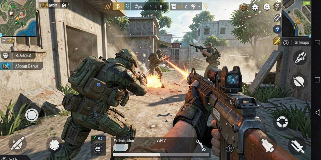 Tampilan gameplay seru dalam API77 yang menampilkan pertempuran intens.