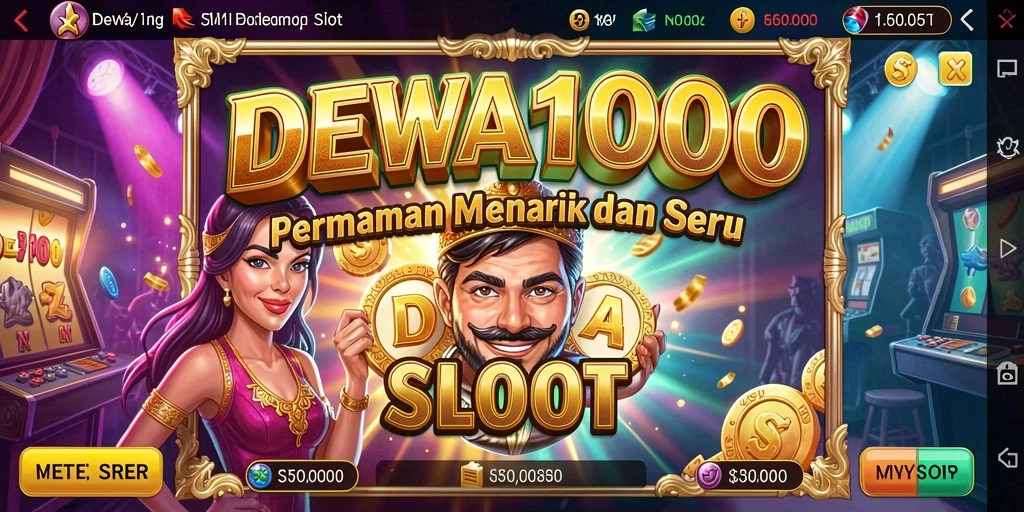 Screenshot DEWA1000 menunjukkan pengalaman bermain slot yang mengasyikkan.