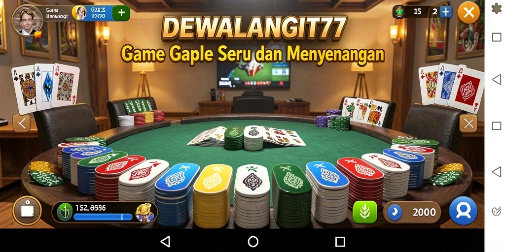 Tampilan menarik gameplay Gaple di DEWALANGIT77.