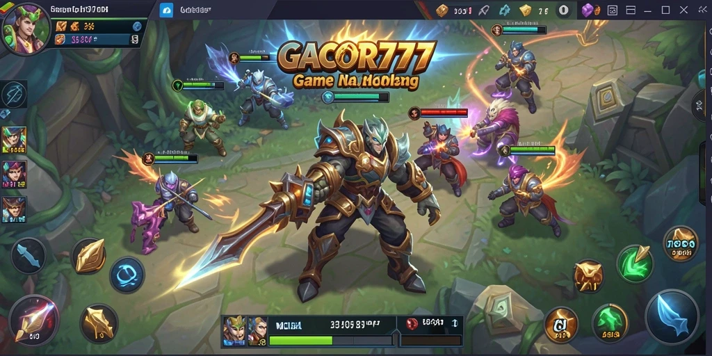 Screenshot utama GACOR777 menampilkan aksi seru dalam permainan MOBA.