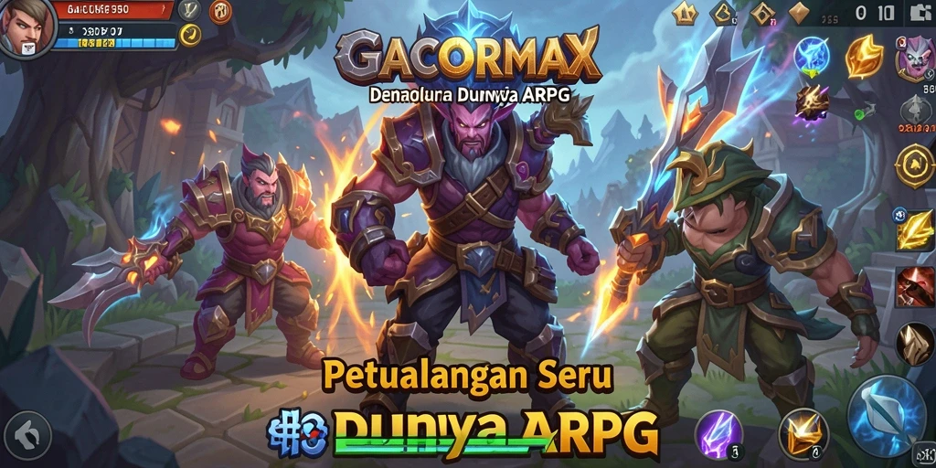 Tampilan gameplay intens di dunia GACORMAX yang menakjubkan.