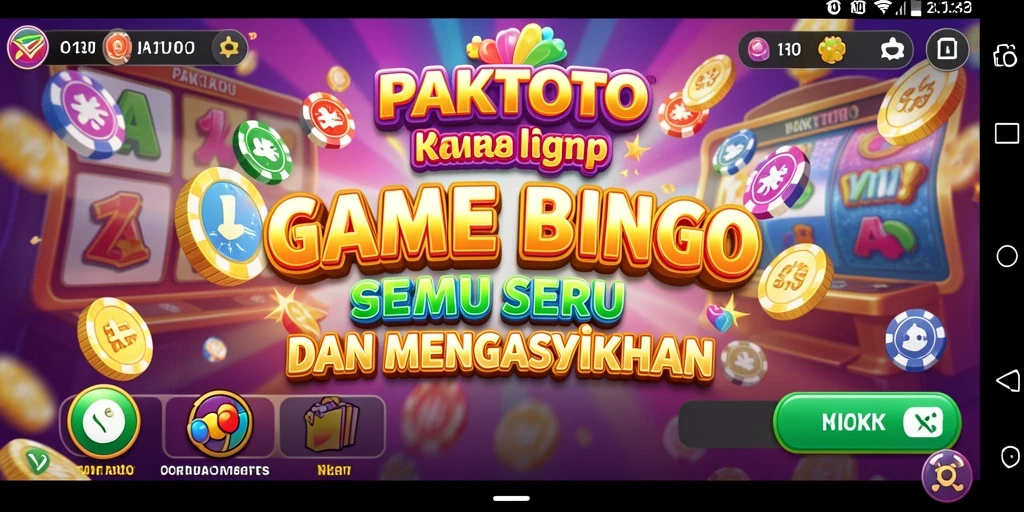 Gameplay seru PAKTOTO dengan papan Bingo yang penuh warna.