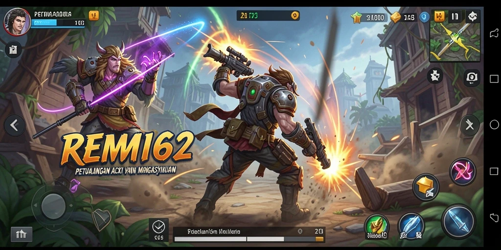 Gameplay mendebarkan di REMI62, penuh aksi dan strategi.