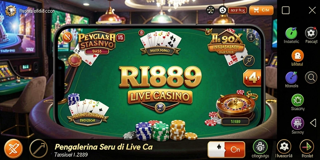 Screenshot gameplay Live Casino RI889 yang menarik dan interaktif.