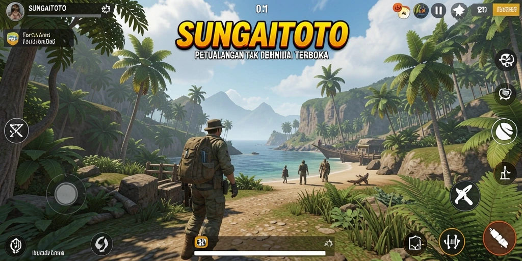 Screenshot dari gameplay <strong>SUNGAITOTO</strong> menampilkan eksplorasi dunia terbuka yang menakjubkan.