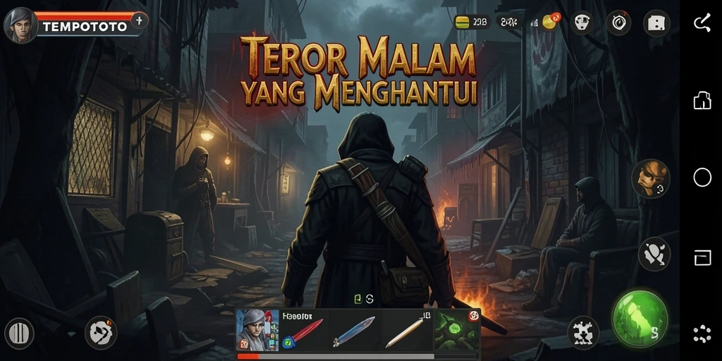 Tangkapan layar yang menampilkan suasana mendebarkan dalam TEMPOTOTO.